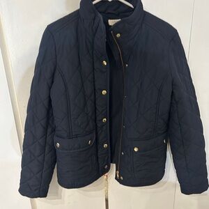 J. Crew Women's Quilted Navy Jacket